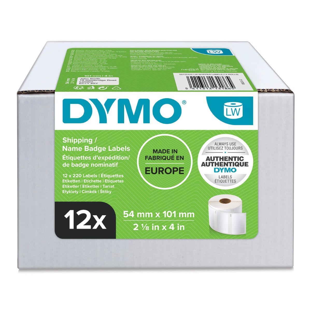 Лента за етикетни принтери Dymo Label L13186 / S0722420 - White - 12-Pack - PN S0722420 | JAR Computers Лента за етикетни принтери Dymo Label L13186 / S0722420 - White - 12-Pack - PN S0722420