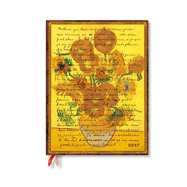 Paperblanks Планер Van Gogh Sunflowers, Ultra, вертикален, твърда корица, 88 листа, за 2027 година | JAR Computers Paperblanks Планер Van Gogh Sunflowers, Ultra, вертикален, твърда корица, 88 листа, за 2027 година