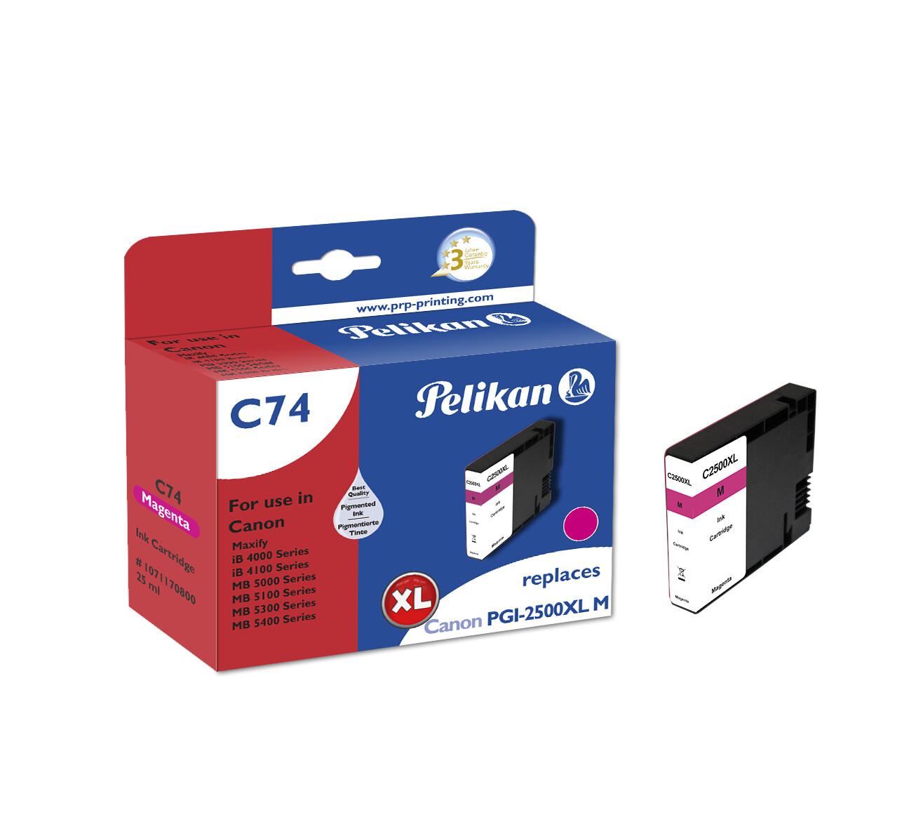 Pelikan C74 Magenta глава и патрон за мастиленоструен принтер 1 броя Съвместим Висок (XL) добив Пурпурен | JAR Computers Pelikan C74 Magenta глава и патрон за мастиленоструен принтер 1 броя Съвместим Висок (XL) добив Пурпурен
