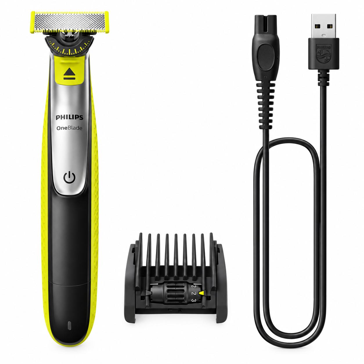 Philips Tример/ Самобръсначка, OneBlade Pro 360 Face /черен-лайм/ | JAR Computers Philips Tример/ Самобръсначка, OneBlade Pro 360 Face /черен-лайм/