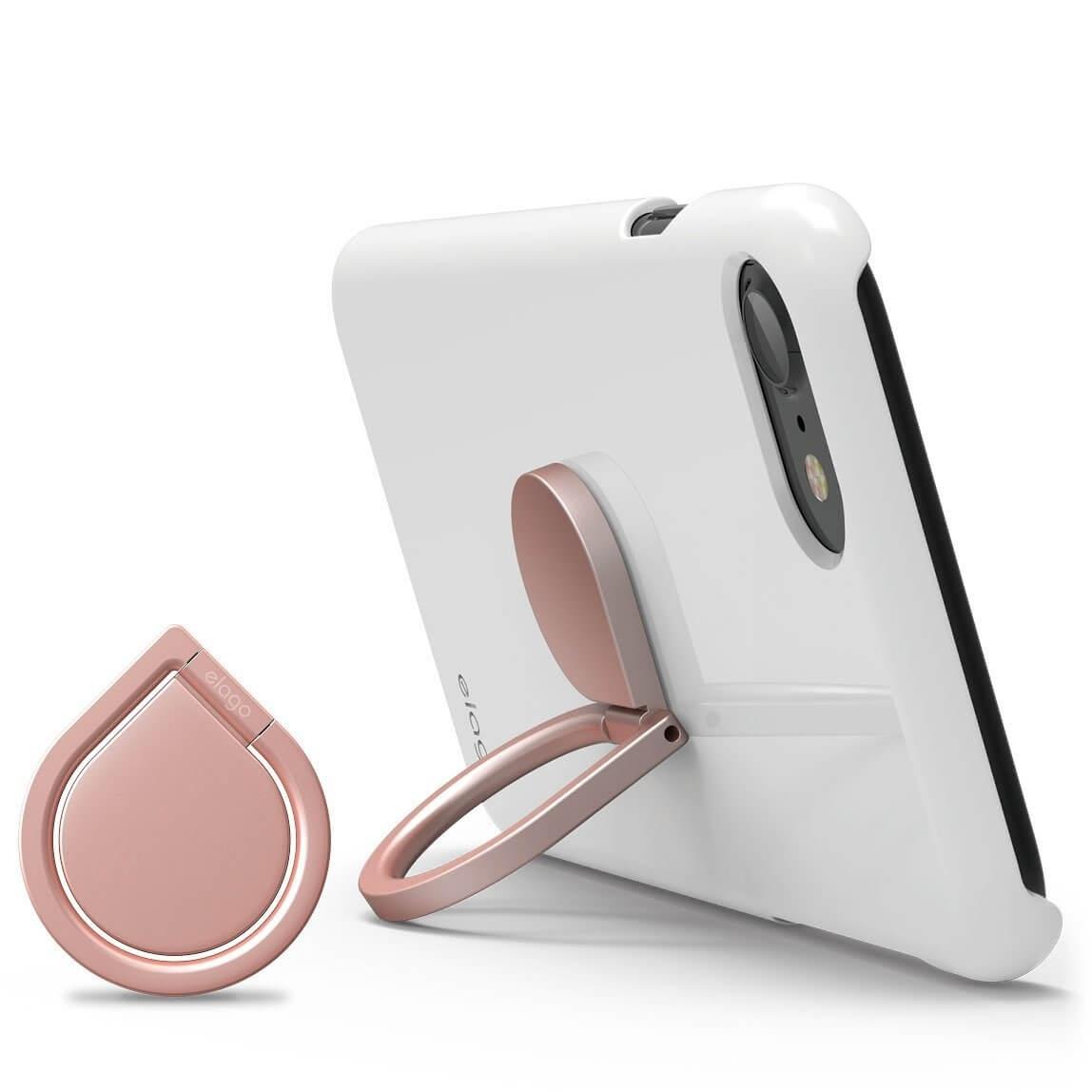 Поставка и аксесоар против изпускане на вашия смартфон - Elago Ring Holder Stand (розово злато) | JAR Computers Поставка и аксесоар против изпускане на вашия смартфон - Elago Ring Holder Stand (розово злато)