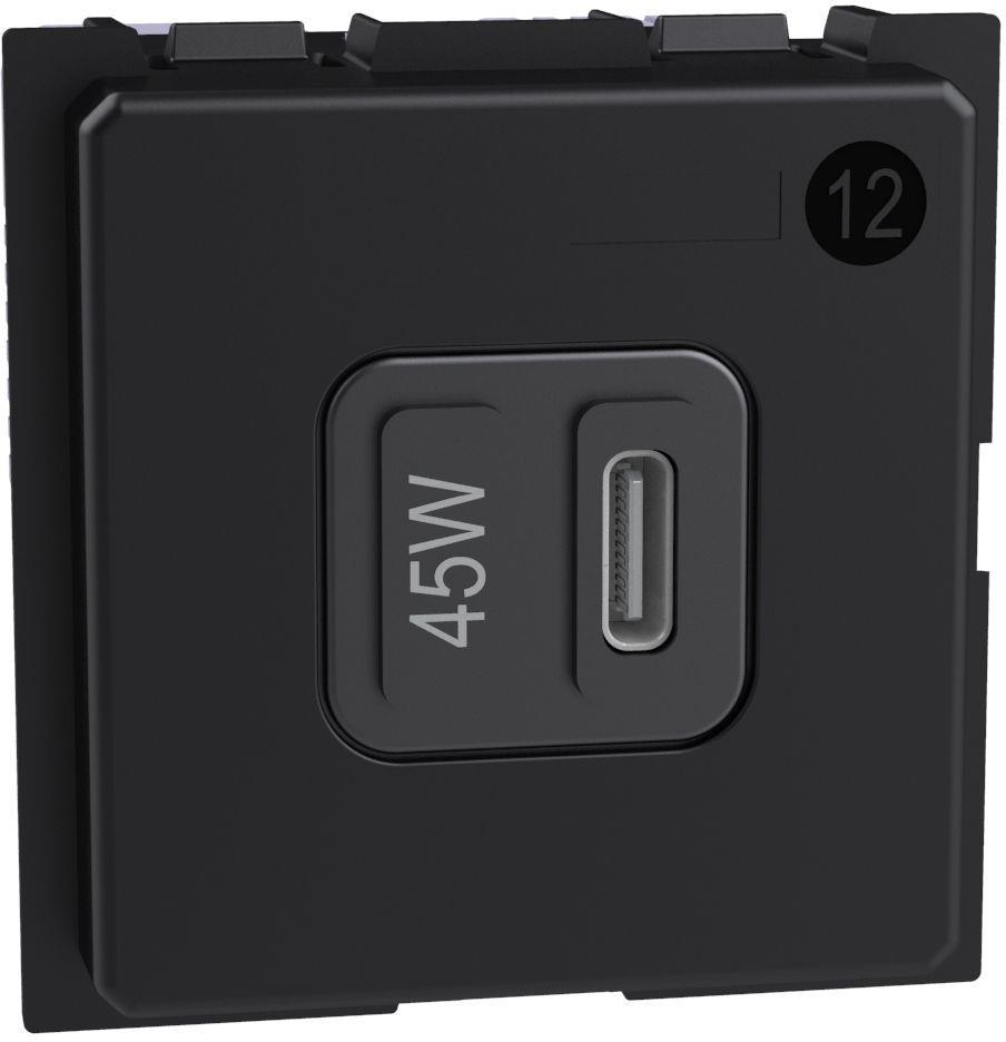 Розетка USB за зареждане тип C Power Delivery 45W 2 мод. Living Now Bticino | JAR Computers Розетка USB за зареждане тип C Power Delivery 45W 2 мод. Living Now Bticino