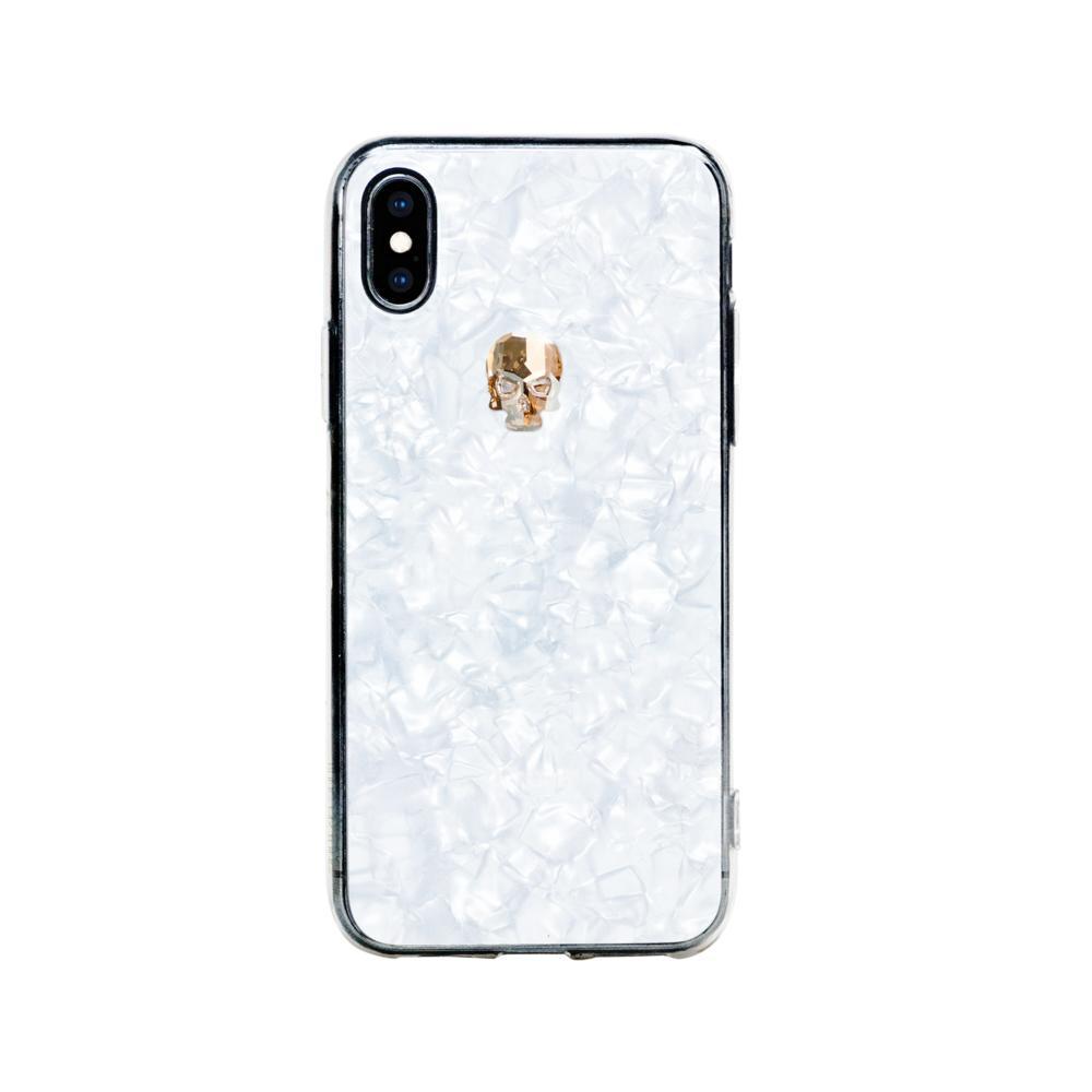 Силиконов (TPU) калъф с череп от кристали Сваровски за iPhone XS, iPhone X - Bling My Thing TPU Treasure Gold Skull Swarovski (бял) | JAR Computers Силиконов (TPU) калъф с череп от кристали Сваровски за iPhone XS, iPhone X - Bling My Thing TPU Treasure Gold Skull Swarovski (бял)