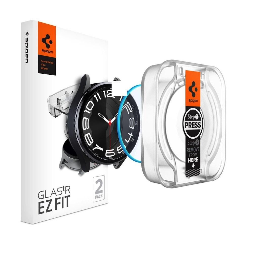 Стъклени защитни покрития за дисплея на Samsung Galaxy Watch 6 Classic 43мм - Spigen Tempered Glass GLAS.tR EZ Fit (2 броя) | JAR Computers Стъклени защитни покрития за дисплея на Samsung Galaxy Watch 6 Classic 43мм - Spigen Tempered Glass GLAS.tR EZ Fit (2 броя)