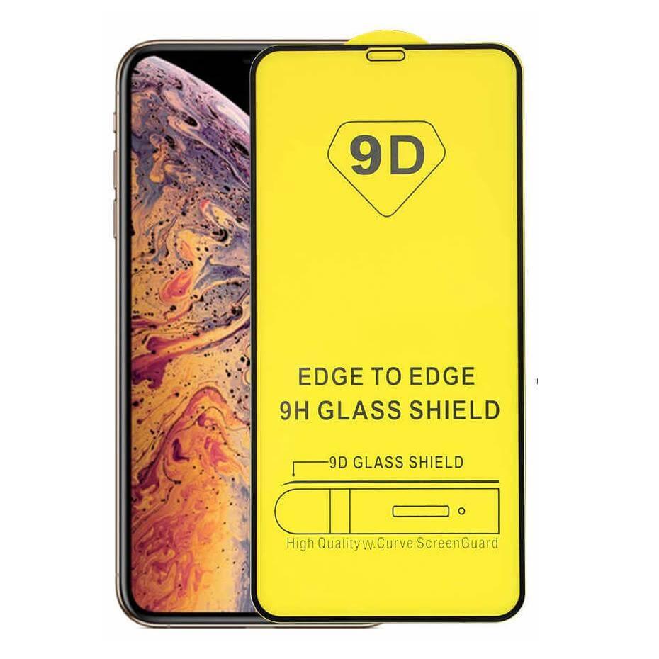 Стъклено защитно покритие за целия дисплей на iPhone 11 Pro Max, iPhone XS Max - Premium Full Glue 9D Edge to Edge Tempered Glass (черен) | JAR Computers Стъклено защитно покритие за целия дисплей на iPhone 11 Pro Max, iPhone XS Max - Premium Full Glue 9D Edge to Edge Tempered Glass (черен)