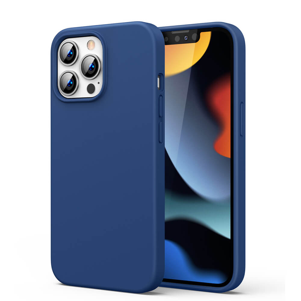 Ugreen Protective Silicone Case - силиконов (TPU) калъф за iPhone 13 Pro Max (син) 