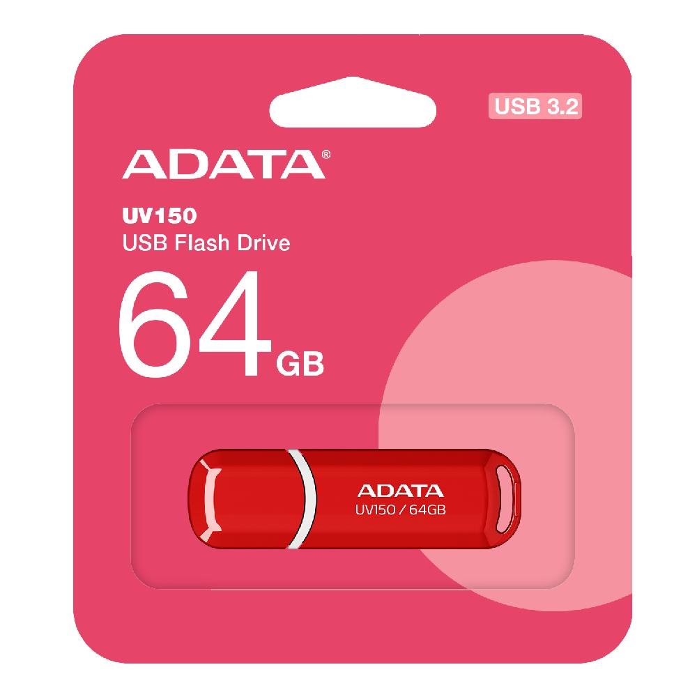 USB Флаш памет Adata UV150 / 64GB USB 3.2, black | JAR Computers USB Флаш памет Adata UV150 / 64GB USB 3.2, black