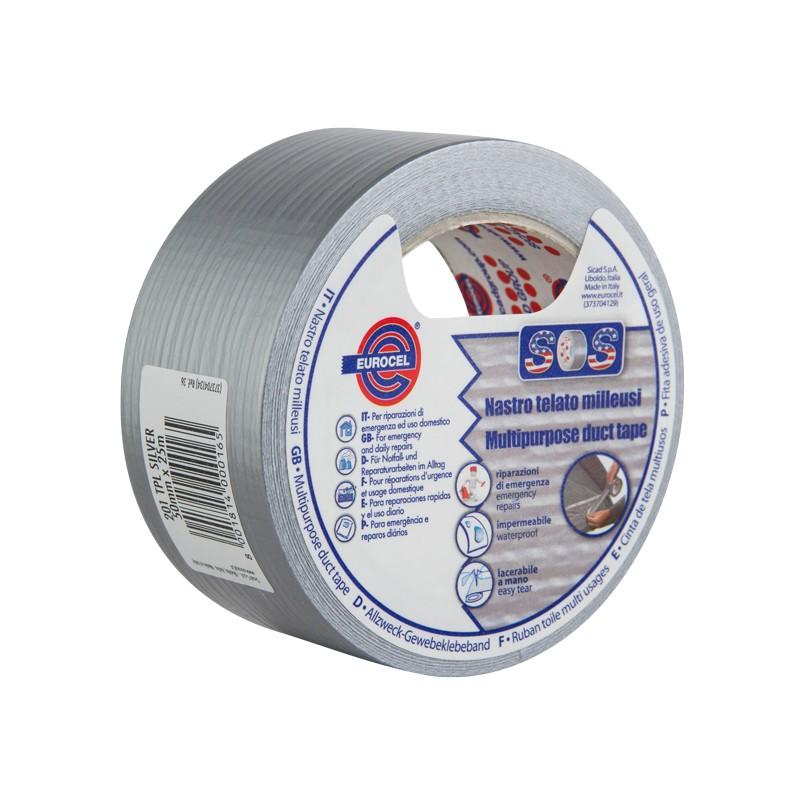 Армирана лента EUROCEL Duct, 50 мм х 25 м, TPL 201, LDPE подложка, ламинирана с плат, сива | JAR Computers Армирана лента EUROCEL Duct, 50 мм х 25 м, TPL 201, LDPE подложка, ламинирана с плат, сива