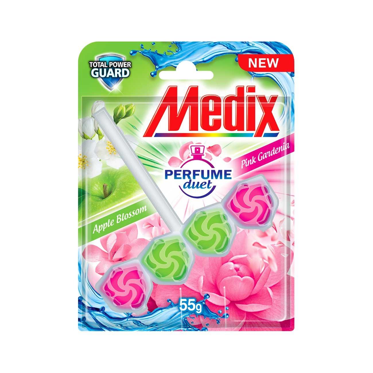 Ароматизатор за тоалетна Medix Perfume Duet, Apple & Pink, 55 g | JAR Computers Ароматизатор за тоалетна Medix Perfume Duet, Apple & Pink, 55 g