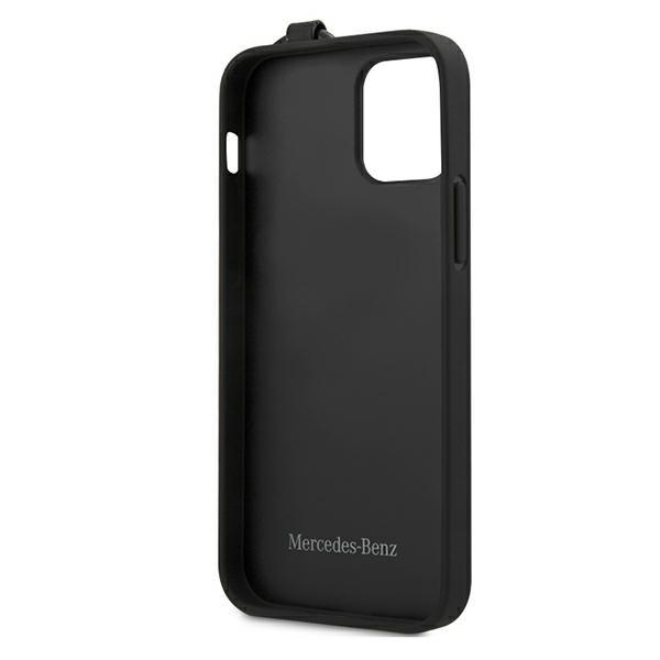 Дизайнерски кожен (естествена кожа) кейс с кожена лента за ръката за iPhone 12 Pro Max - Mercedes Genuine Leather Strap Line Hard Case (черен) | JAR Computers Дизайнерски кожен (естествена кожа) кейс с кожена лента за ръката за iPhone 12 Pro Max - Mercedes Genuine Leather Strap Line Hard Case (черен)