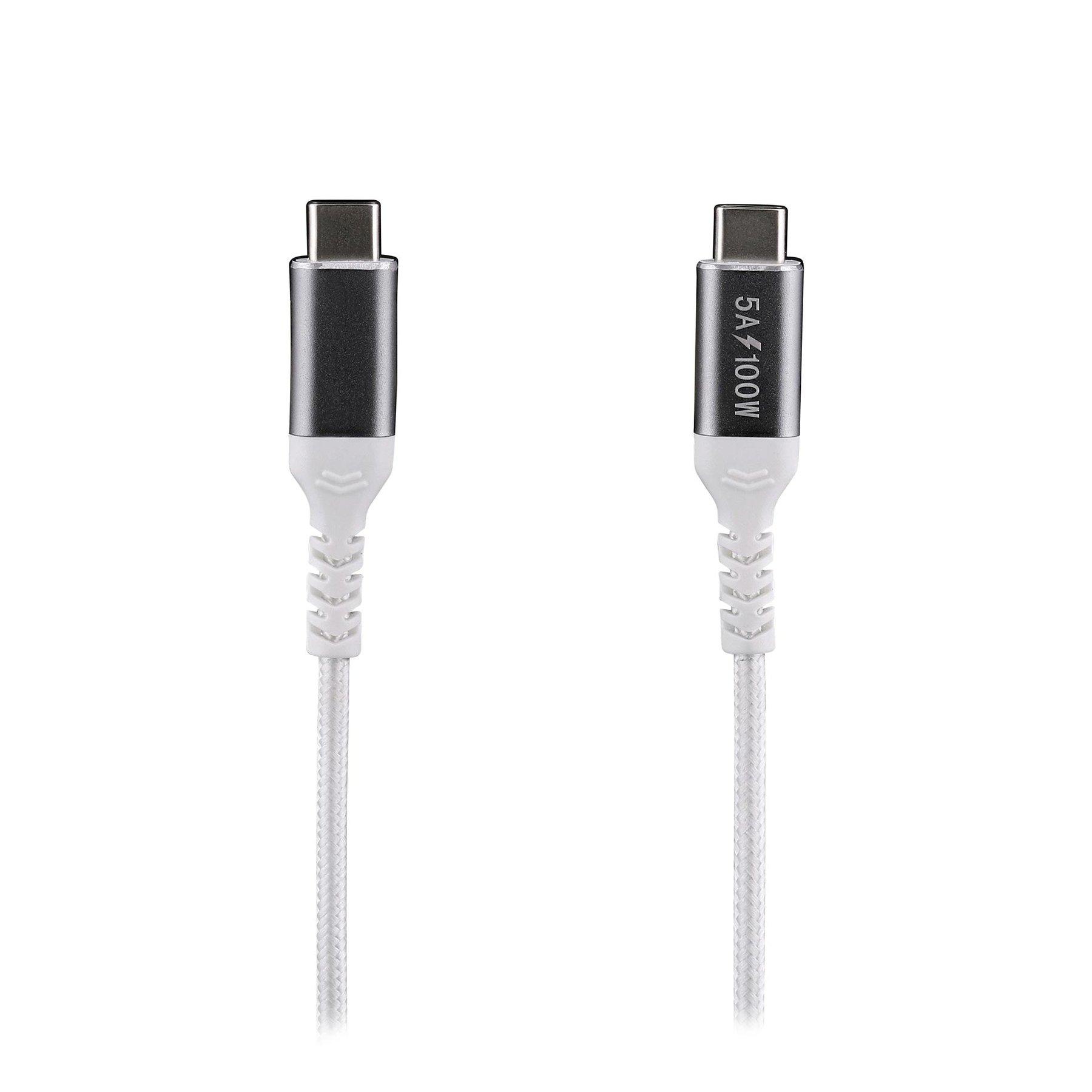 Кабел TNB, USB Type-C към USB Type-C, 2 m, 100 W, бял | JAR Computers Кабел TNB, USB Type-C към USB Type-C, 2 m, 100 W, бял