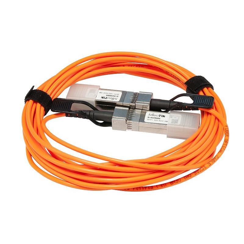 Комуникационен кабел Mikrotik S+AO0005, SFP+direct attach active optics cable, 5m | JAR Computers Комуникационен кабел Mikrotik S+AO0005, SFP+direct attach active optics cable, 5m