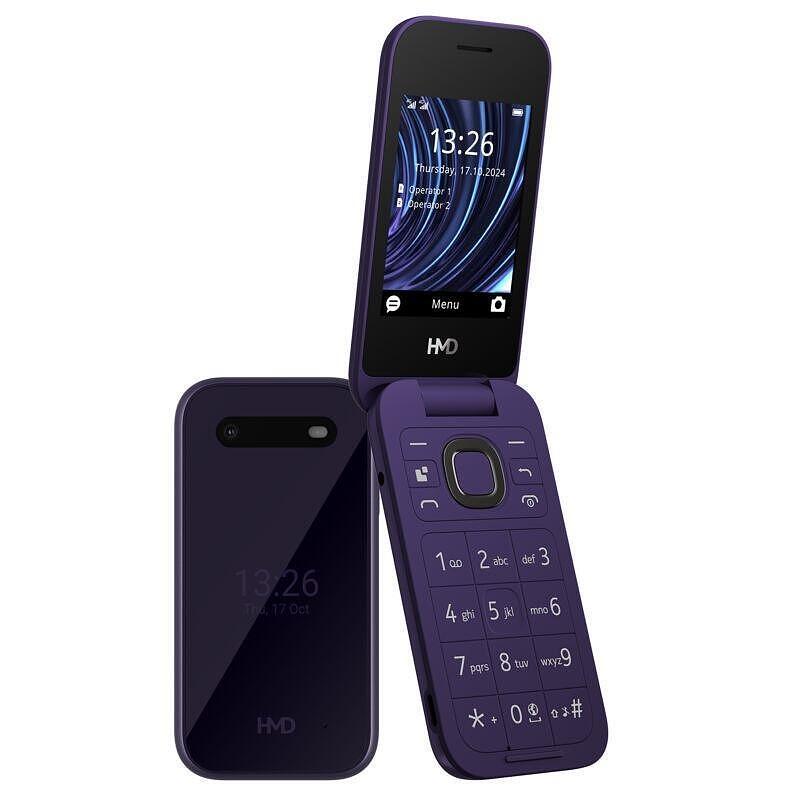 Мобилен телефон HMD 2660 FLIP 4G VIOLET TA-1711 | JAR Computers Мобилен телефон HMD 2660 FLIP 4G VIOLET TA-1711
