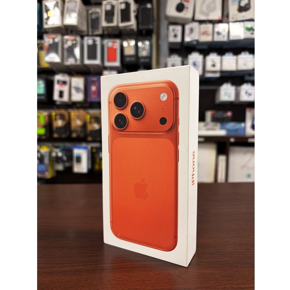 Оригинална кутия за iPhone 17 Pro (без документацията) - Apple iPhone 17 Pro Retail Box (оранжев) | JAR Computers Оригинална кутия за iPhone 17 Pro (без документацията) - Apple iPhone 17 Pro Retail Box (оранжев)
