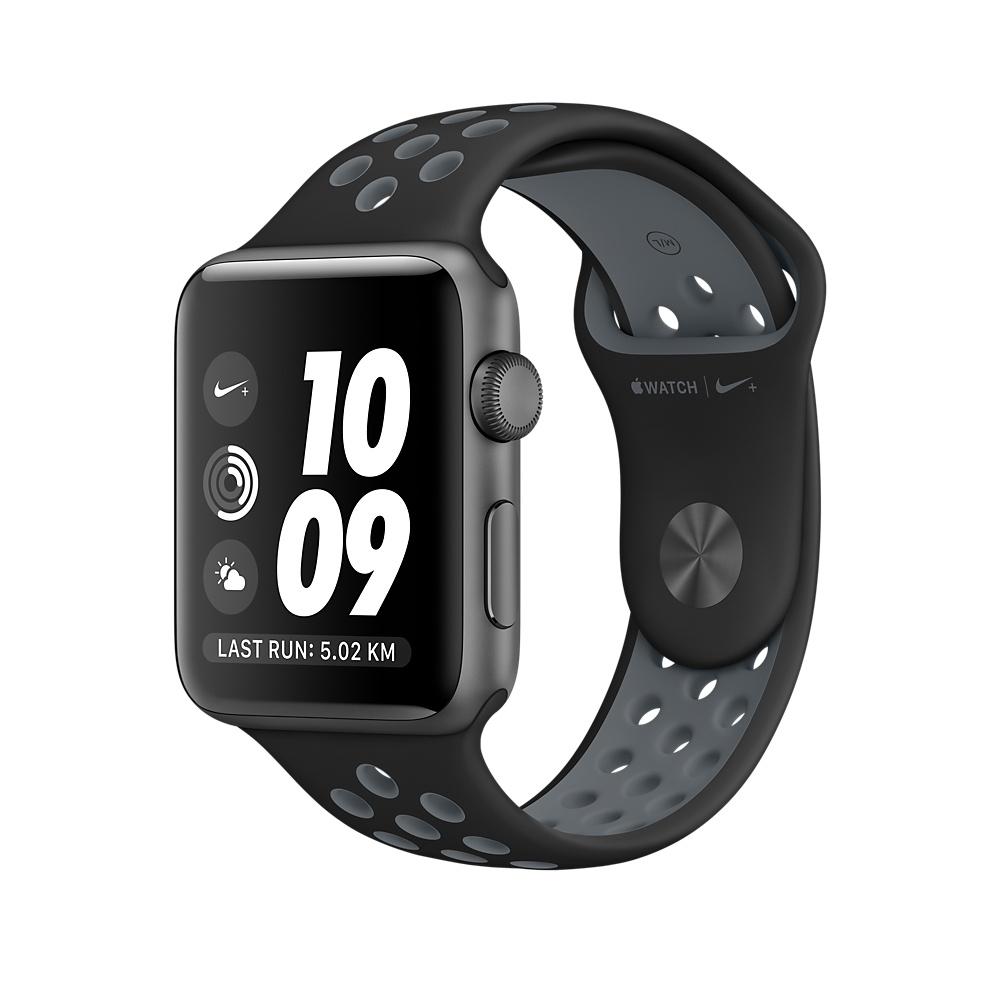 Оригинална силиконова каишка за Apple Watch 42мм, 44мм (reconditioned) - Apple Watch Nike+ Sport Band (Apple Box) (черен-сив) | JAR Computers Оригинална силиконова каишка за Apple Watch 42мм, 44мм (reconditioned) - Apple Watch Nike+ Sport Band (Apple Box) (черен-сив)