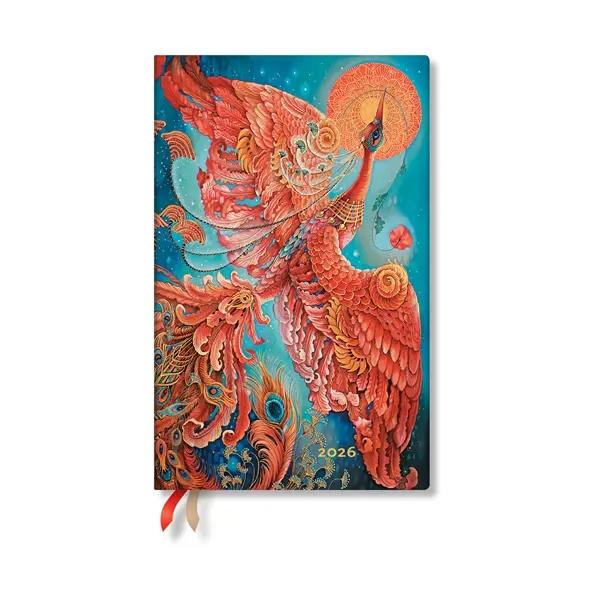 Paperblanks Планер Firebird, Maxi, хоризонтален, мека корица, 88 листа, за 2026 година | JAR Computers Paperblanks Планер Firebird, Maxi, хоризонтален, мека корица, 88 листа, за 2026 година