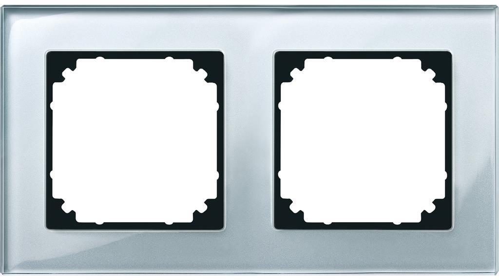 Рамка 2х цвят Диамант, стъкло System M Merten SE | JAR Computers Рамка 2х цвят Диамант, стъкло System M Merten SE