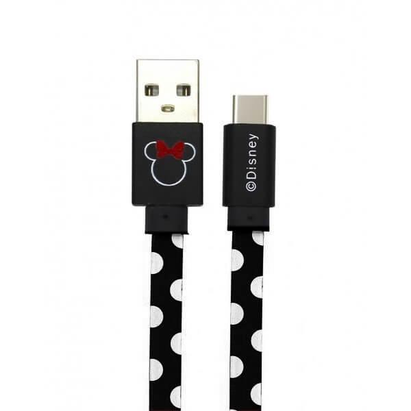 USB кабел за устройства с USB-C порт (100 см) - Disney Minnie Mouse USB-C Cable (черен) | JAR Computers USB кабел за устройства с USB-C порт (100 см) - Disney Minnie Mouse USB-C Cable (черен)