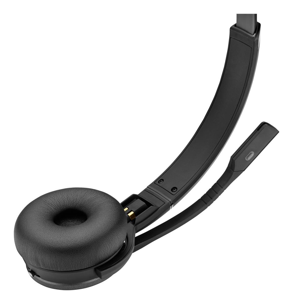 EPOS IMPACT SDW 5066 стерео DECT слушалки, тройна свързаност, базова станция, UC, BTD 800 Bluetooth донгъл, черен | JAR Computers EPOS IMPACT SDW 5066 стерео DECT слушалки, тройна свързаност, базова станция, UC, BTD 800 Bluetooth донгъл, черен