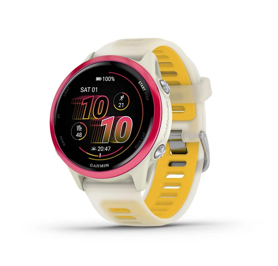 Forerunner® 570 - 42мм - Forerunner® 570 - 42мм - Raspberry Aluminium с Translucent Bone/Mango каишка