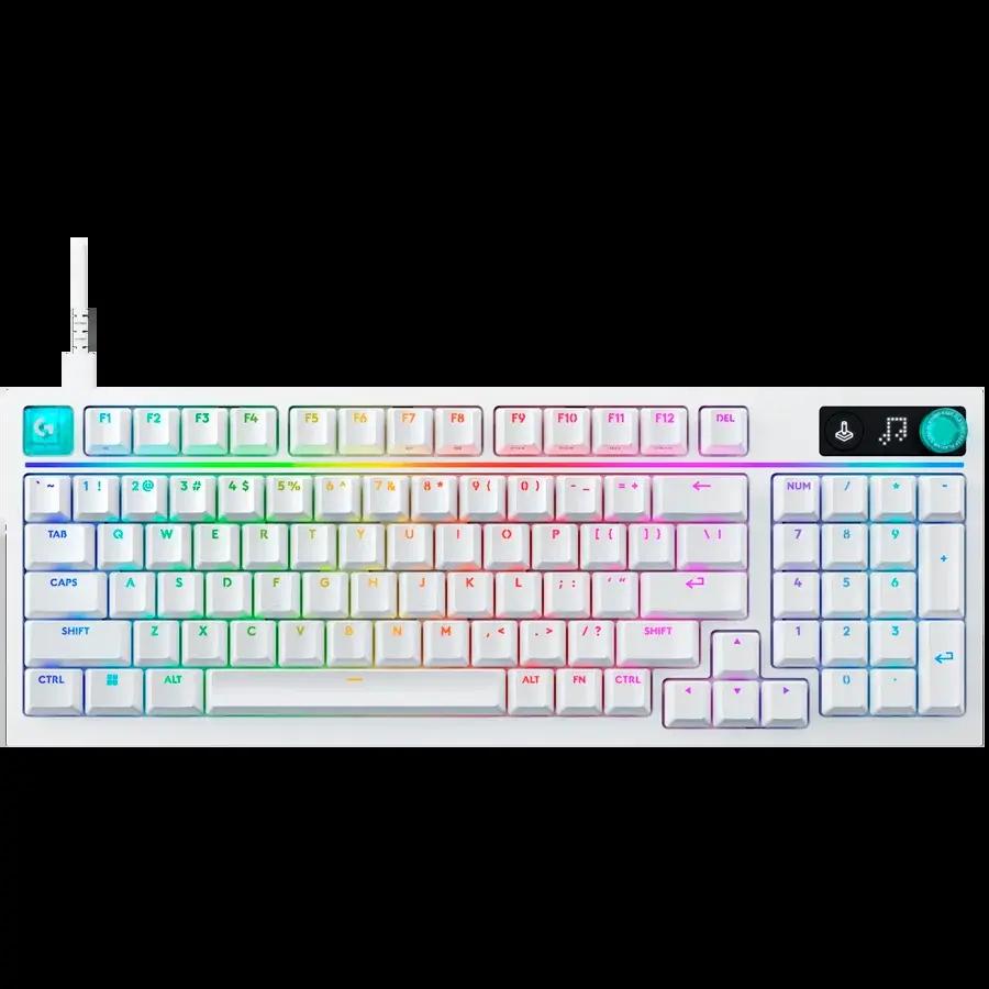 Геймърска механична клавиатура Logitech G316 X 98 - Hot-Swappable Tactile Switch - White