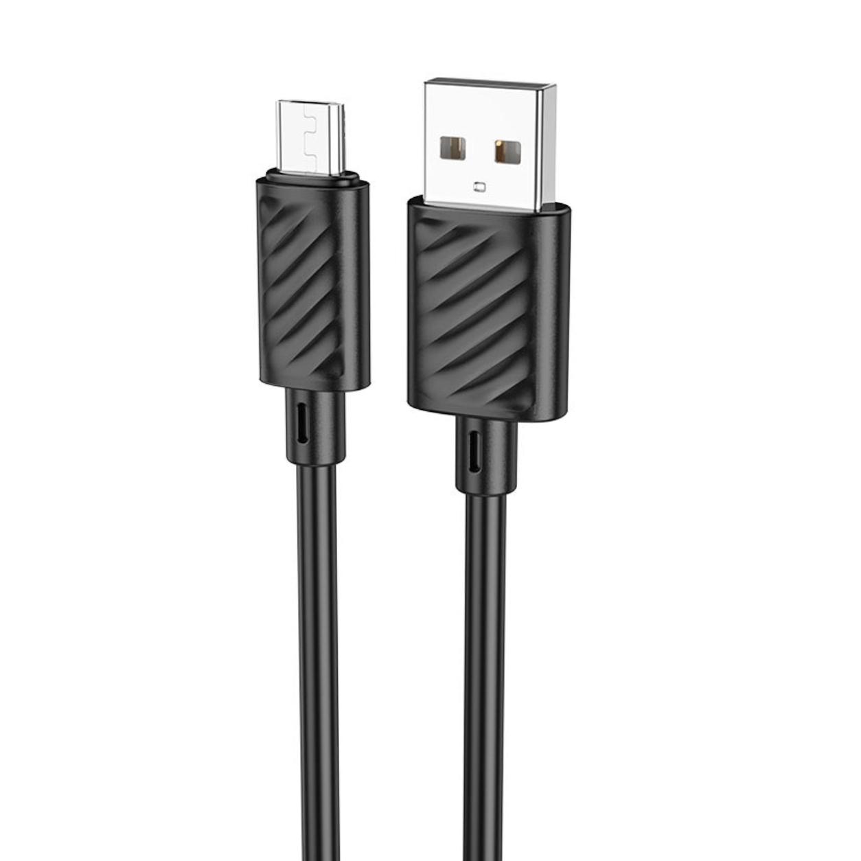 HOCO Кабел USB-A - Micro USB, 1м, 2.4A, Gratified /черен/ - X88 | JAR Computers HOCO Кабел USB-A - Micro USB, 1м, 2.4A, Gratified /черен/ - X88