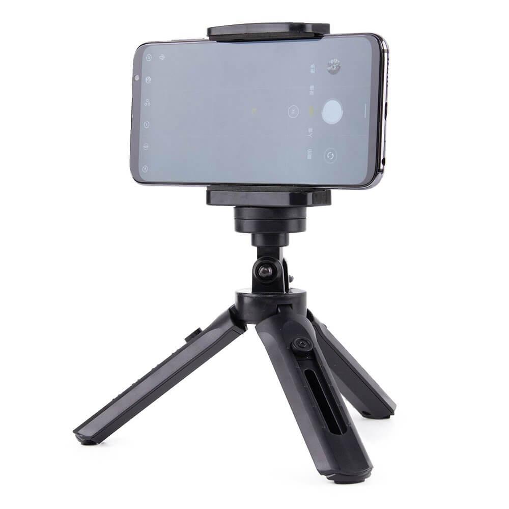 HR 360 Degree Rotary Mini Tripod Stand - сгъваем трипод с резба за мобилни устройства, камери и стабилизатори