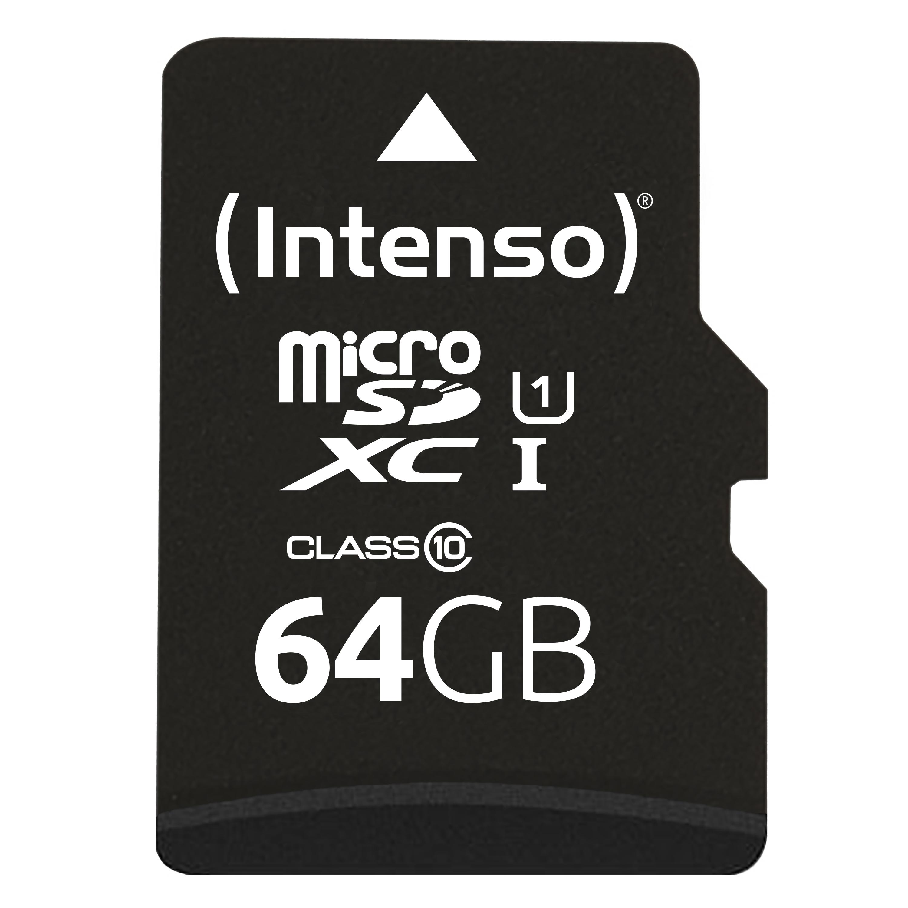 Intenso 3424490 карта памет 64 GB MicroSD UHS-I Клас 10 | JAR Computers Intenso 3424490 карта памет 64 GB MicroSD UHS-I Клас 10