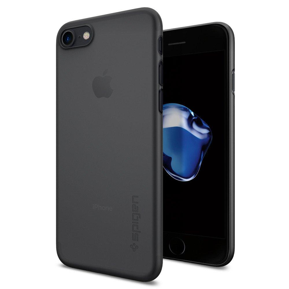 Качествен ултратънък (0.36мм) кейс за iPhone 8, iPhone 7 - Spigen AirSkin Case (черен-мат) | JAR Computers Качествен ултратънък (0.36мм) кейс за iPhone 8, iPhone 7 - Spigen AirSkin Case (черен-мат)