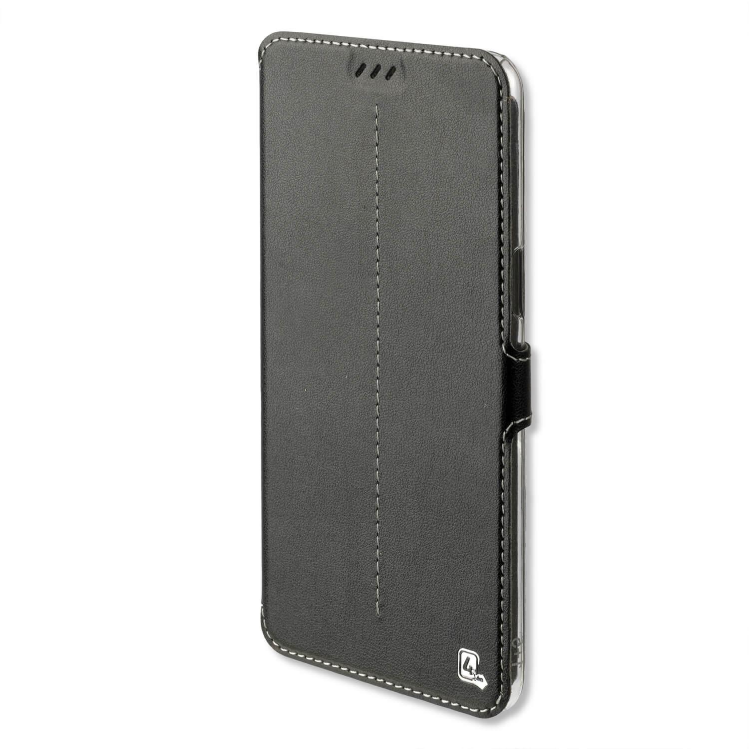 Кожен калъф с поставка и отделение за кр. карта за OnePlus 5 - 4smarts Supremo Book Flip Case (черен) | JAR Computers Кожен калъф с поставка и отделение за кр. карта за OnePlus 5 - 4smarts Supremo Book Flip Case (черен)