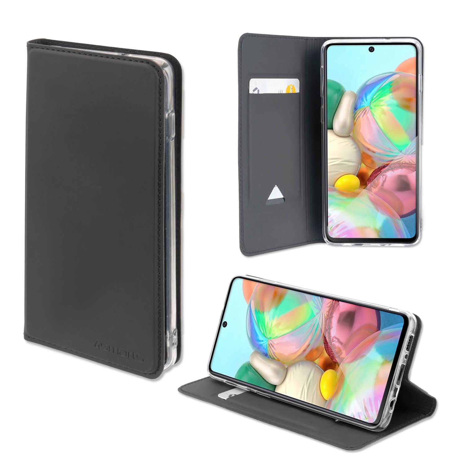 Кожен калъф с поставка и отделение за кр. карта за Samsung Galaxy A71 - 4smarts Flip Case URBAN Lite (черен) | JAR Computers Кожен калъф с поставка и отделение за кр. карта за Samsung Galaxy A71 - 4smarts Flip Case URBAN Lite (черен)