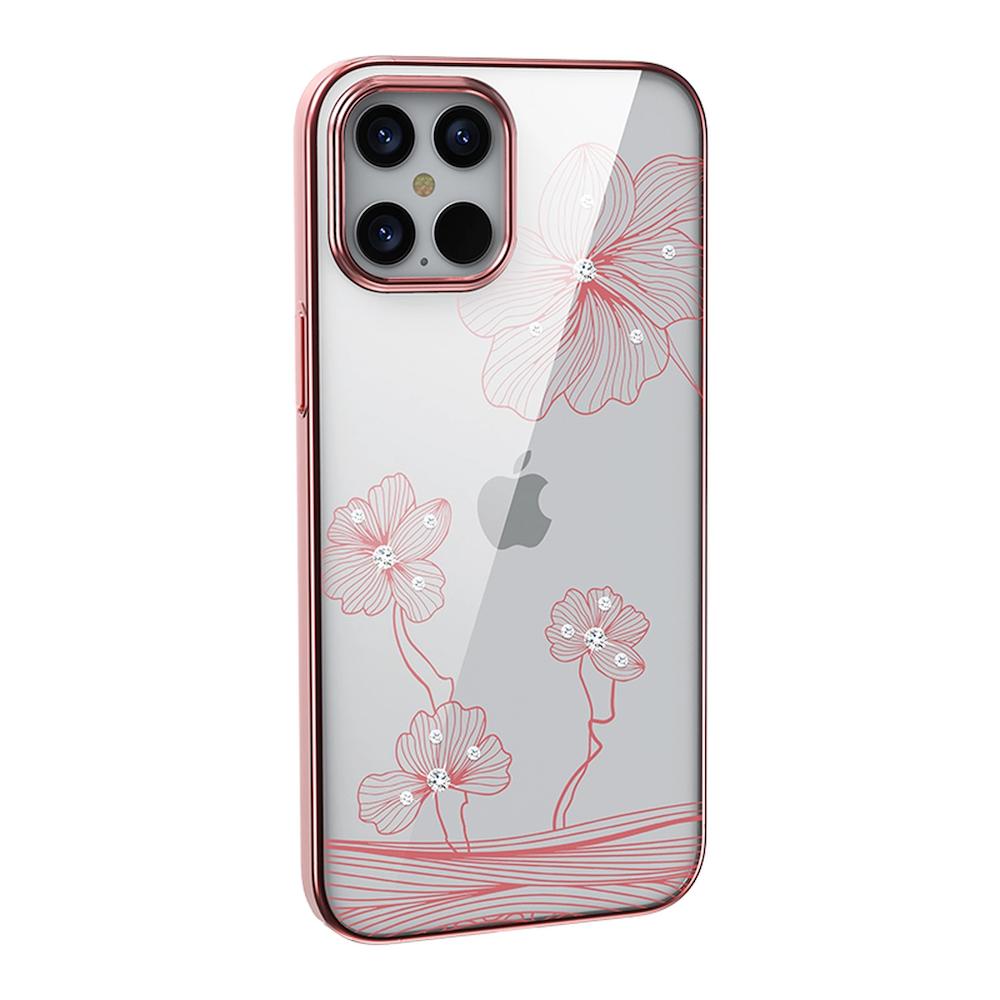 Поликарбонатов кейс с кристали Сваровски за iPhone 13 - Devia Crystal Flora Case (розово злато) | JAR Computers Поликарбонатов кейс с кристали Сваровски за iPhone 13 - Devia Crystal Flora Case (розово злато)