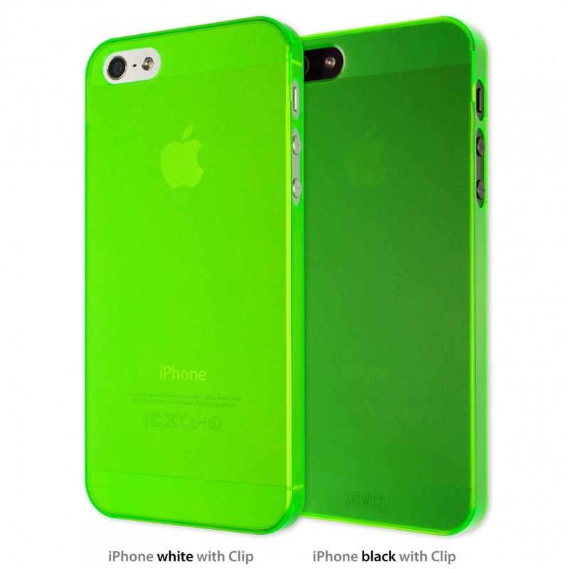 Поликарбонатов кейс за iPhone 5, iPhone 5S, iPhone SE - Artwizz SeeJacket® Clip Neon (зелен-прозрачен) | JAR Computers Поликарбонатов кейс за iPhone 5, iPhone 5S, iPhone SE - Artwizz SeeJacket® Clip Neon (зелен-прозрачен)