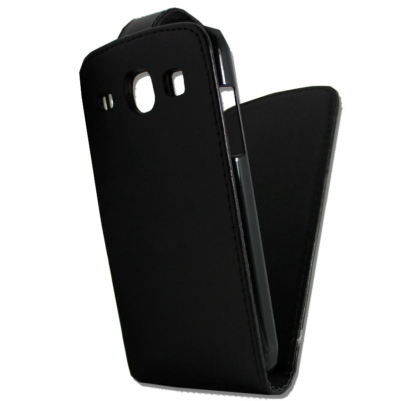 Вертикален кожен калъф с капак за Samsung Galaxy Core i8260/i8262 - Holsten Leather Case (черен) | JAR Computers Вертикален кожен калъф с капак за Samsung Galaxy Core i8260/i8262 - Holsten Leather Case (черен)