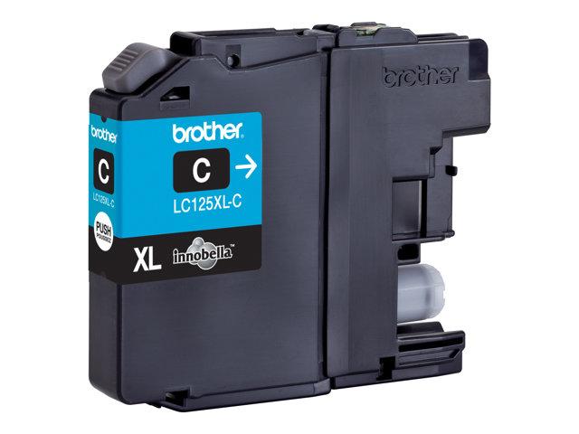 BROTHER LC-125XL ink cartridge cyan high capacity 1.200 pages 1-pack blister without alarm
