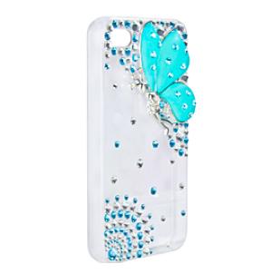 Дизайнерски кейс с над 200 кристала за iPhone 4/4S - Rhinestone Butterfly Bling | JAR Computers Дизайнерски кейс с над 200 кристала за iPhone 4/4S - Rhinestone Butterfly Bling
