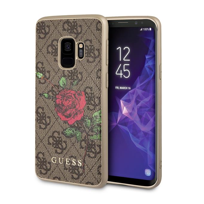 Дизайнерски кожен кейс за Samsung Galaxy S9 - Guess Flower Desire Leather Hard Case (кафяв) | JAR Computers Дизайнерски кожен кейс за Samsung Galaxy S9 - Guess Flower Desire Leather Hard Case (кафяв)