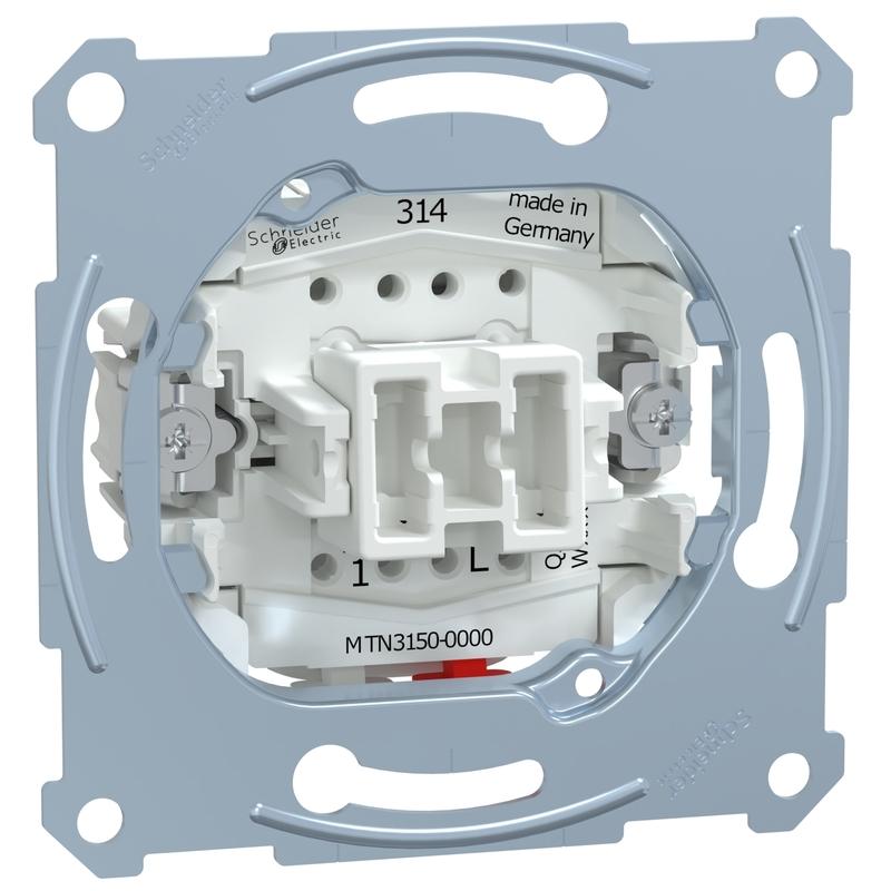 Еднополюсен бутон механизъм 10A - Schneider Electric Merten MTN3150-0000 | JAR Computers Еднополюсен бутон механизъм 10A - Schneider Electric Merten MTN3150-0000
