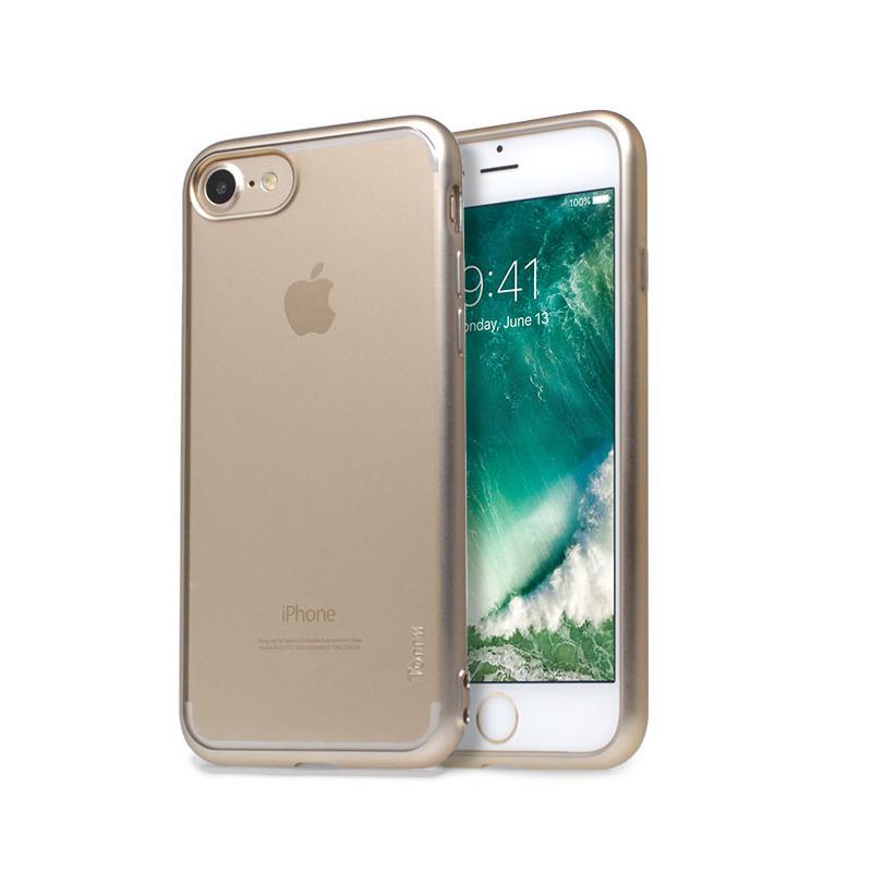 Хибриден кейс с калено стъкло за iPhone SE (2022), iPhone SE (2020), iPhone 8, iPhone 7 - Torrii ChromeJelly Case (прозрачен-златист) | JAR Computers Хибриден кейс с калено стъкло за iPhone SE (2022), iPhone SE (2020), iPhone 8, iPhone 7 - Torrii ChromeJelly Case (прозрачен-златист)
