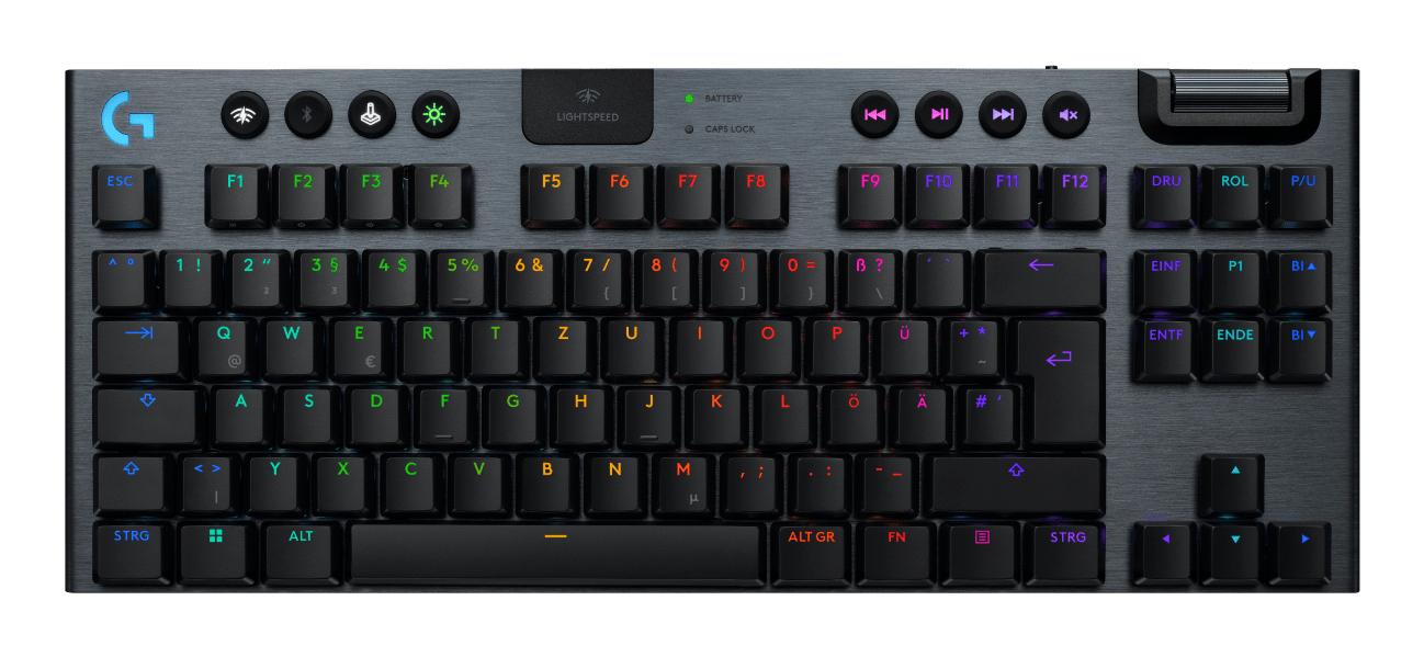 Logitech G G915 X LIGHTSPEED клавиатура Игри USB + RF Wireless + Bluetooth QWERTZ Немски Черен
