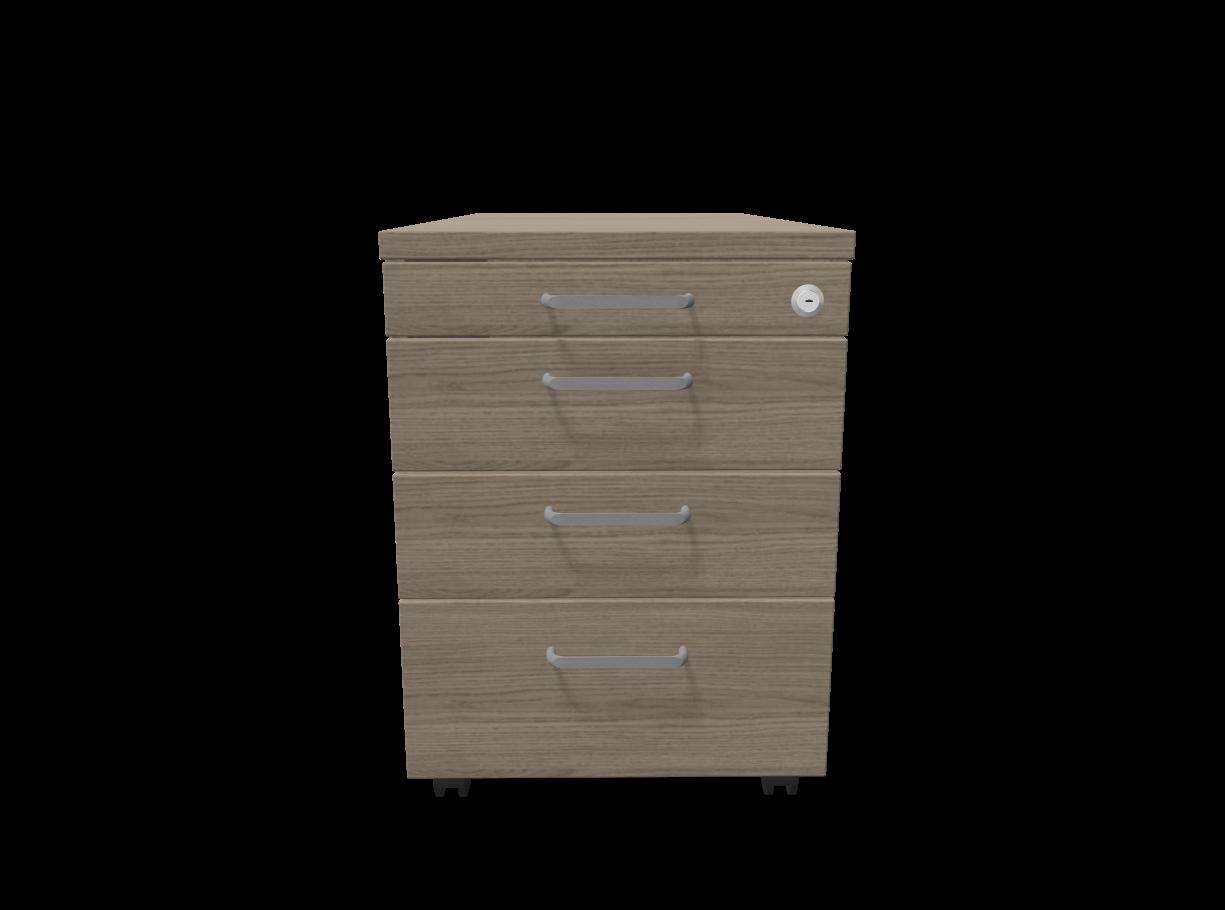 Мобилен контейнер с четири чекмеджета Easy Space 3D PD, 430х800х600мм, ПДЧ 18 мм, дъб Виченца | JAR Computers Мобилен контейнер с четири чекмеджета Easy Space 3D PD, 430х800х600мм, ПДЧ 18 мм, дъб Виченца