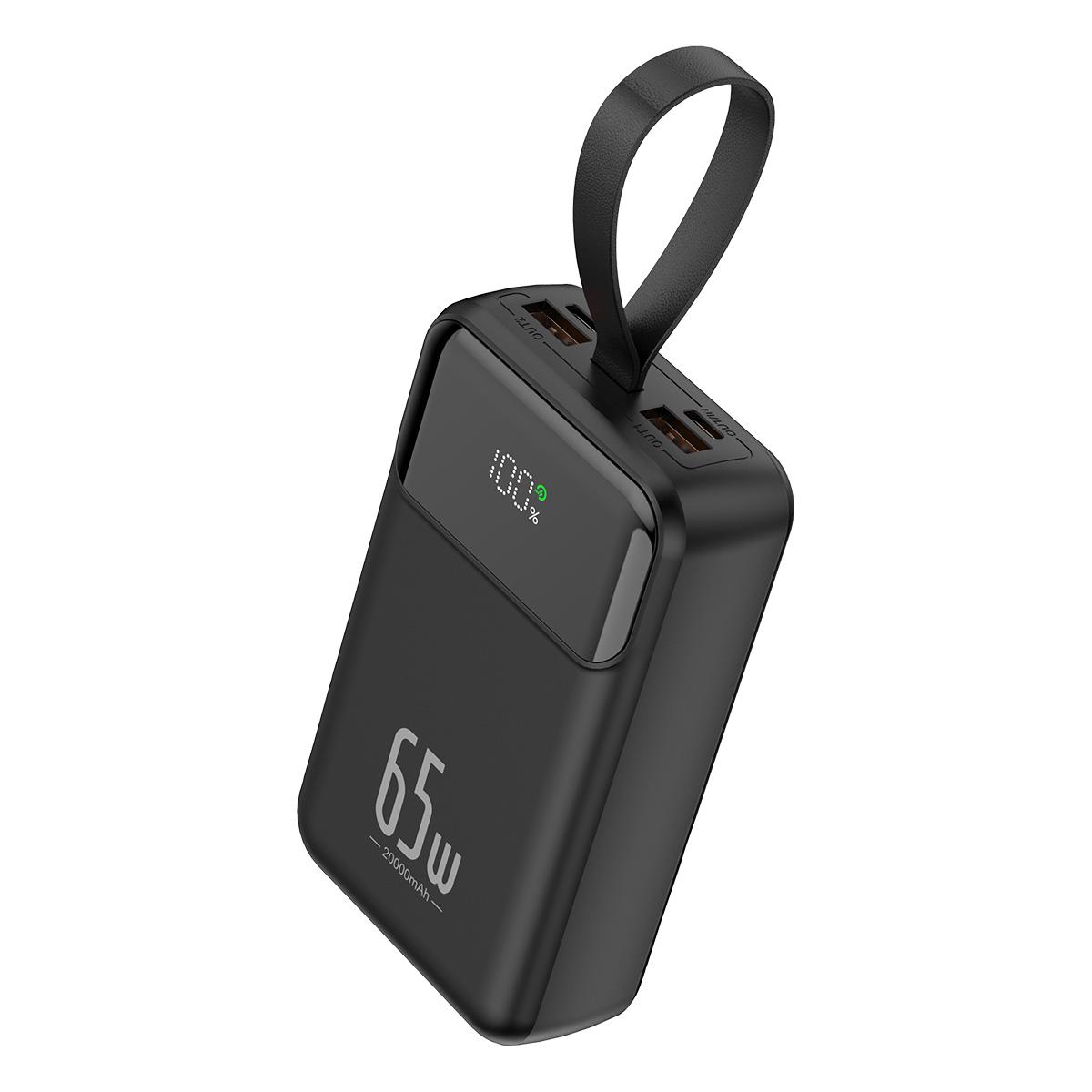 Преносима външна батерия Xmart, 20000 mAh, 65W, PD, LED Дисплей, Черна | JAR Computers Преносима външна батерия Xmart, 20000 mAh, 65W, PD, LED Дисплей, Черна