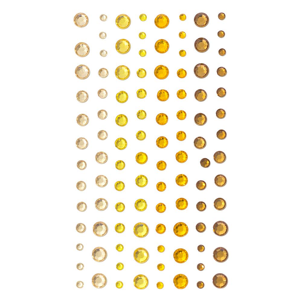 Самозалепващи кристали 3–6мм 104бр жълт | JAR Computers Самозалепващи кристали 3–6мм 104бр жълт