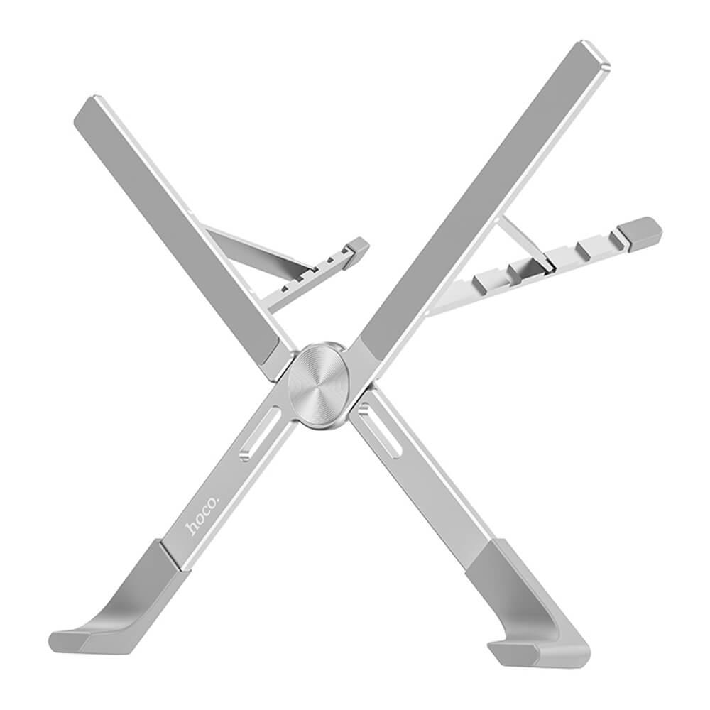 Сгъваема алуминиева поставка за MacBook и лаптопи до 15.6 инча - Hoco PH51 X Bystander Foldable Aluminium Laptop Holder (сребрист) | JAR Computers Сгъваема алуминиева поставка за MacBook и лаптопи до 15.6 инча - Hoco PH51 X Bystander Foldable Aluminium Laptop Holder (сребрист)