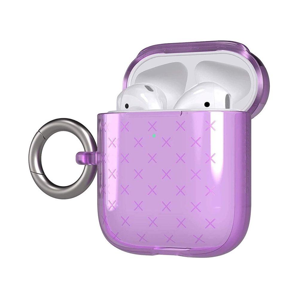 Силиконов (TPU) калъф с карабинер за Apple Airpods и Apple Airpods 2 (светлолилав) - Tech21 Airpods Evo Check TPU Case | JAR Computers Силиконов (TPU) калъф с карабинер за Apple Airpods и Apple Airpods 2 (светлолилав) - Tech21 Airpods Evo Check TPU Case