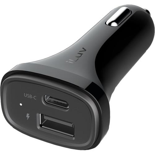 Зарядно за кола с USB-C и USB-А изходи за зареждане на мобилни устройства - iLuv MobiSeal2 USB-C Car Charger | JAR Computers Зарядно за кола с USB-C и USB-А изходи за зареждане на мобилни устройства - iLuv MobiSeal2 USB-C Car Charger