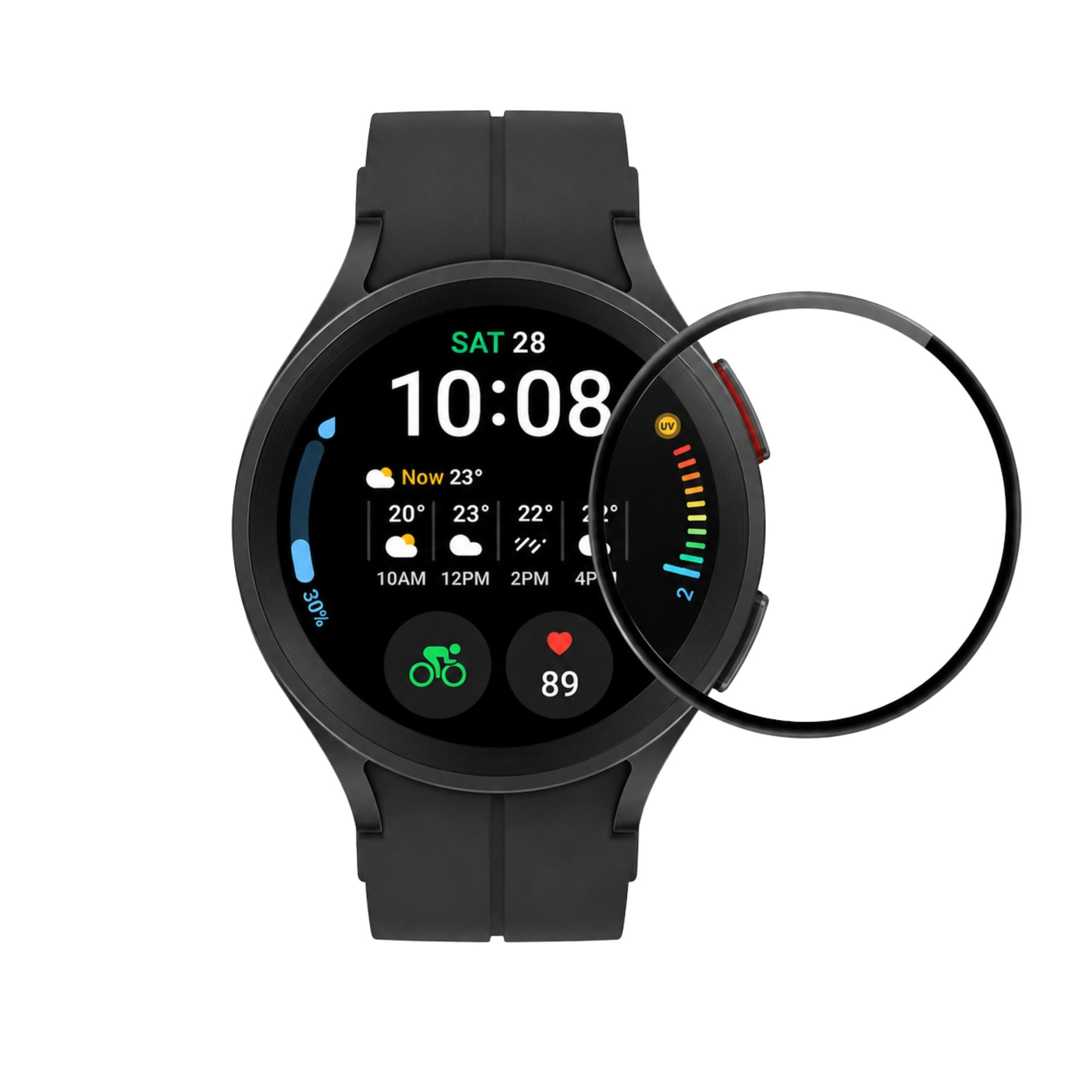 3D Tempered Pet Glass Samsung Watch 5 Pro, 45mm /черно/ | JAR Computers 3D Tempered Pet Glass Samsung Watch 5 Pro, 45mm /черно/