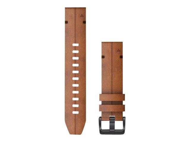Garmin Ersatzarmband QuickFit 22mm Leder Braun/Schiefergrau | JAR Computers Garmin Ersatzarmband QuickFit 22mm Leder Braun/Schiefergrau