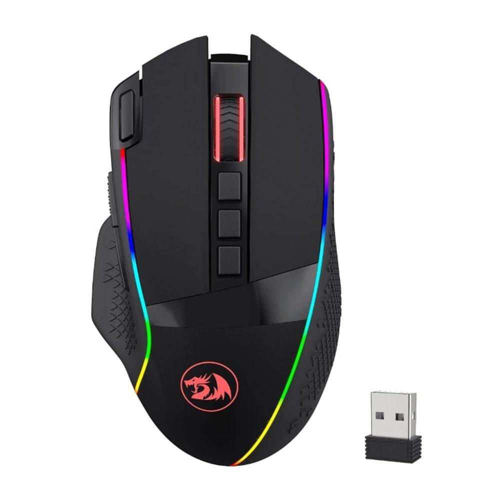 Геймърска мишка Redragon Enlightment Pro M991RGB-PRO безжична и кабелна с RGB осветление - черна
