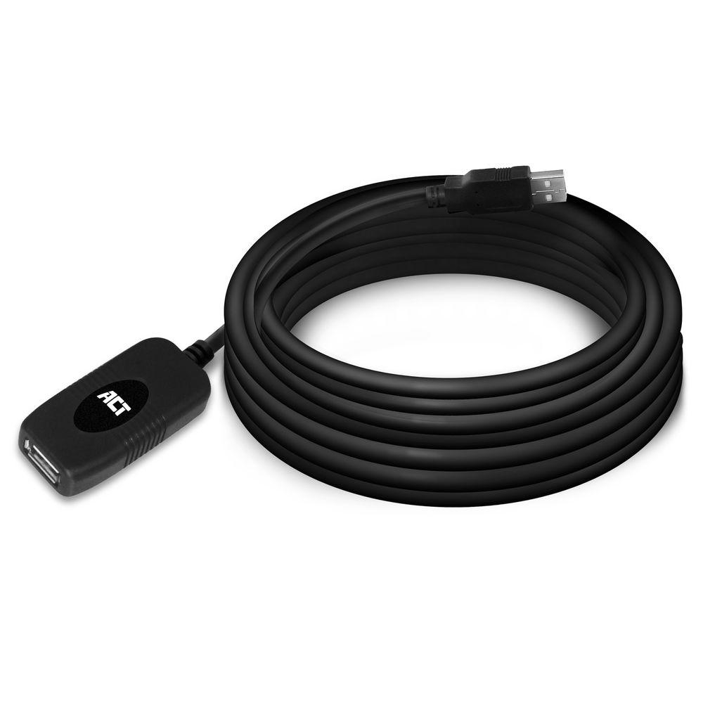 Кабел ACT AC6005 USB-A мъжко - женско, 5.0 м | JAR Computers Кабел ACT AC6005 USB-A мъжко - женско, 5.0 м